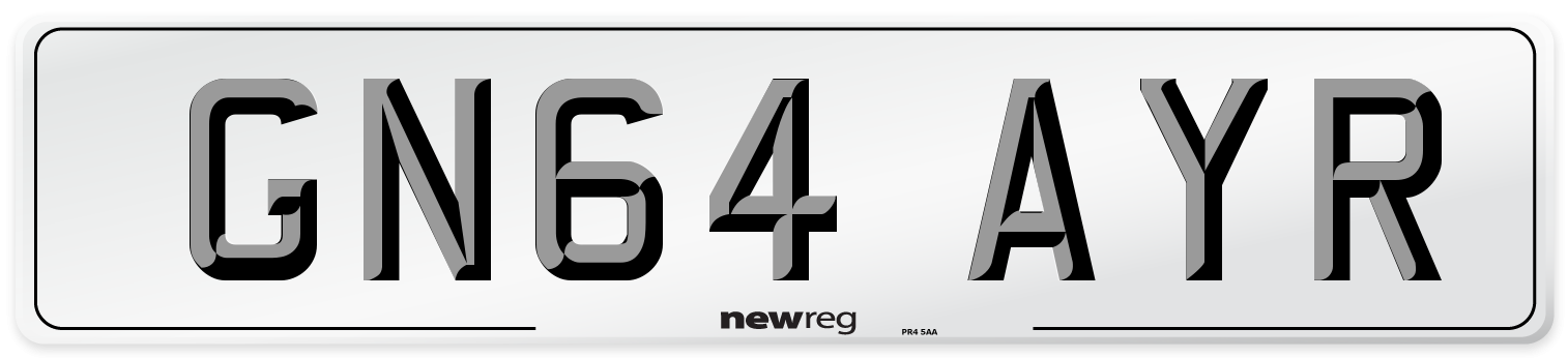 GN64 AYR Number Plate from New Reg